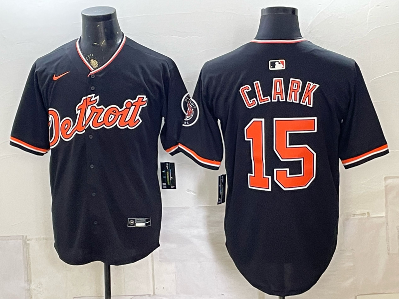 Men Detroit Tigers #15 Clark black Nike 2026 MLB Jersey 080115->detroit tigers->MLB Jersey
